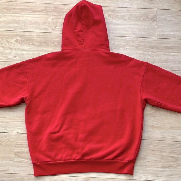 Drew house extra small red hoodie relaxed fit (fits like a medium) - Picture 3 of 5